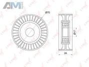 Ролик натяжного механизма LYNX для Golf V 2003-2008 1.6 (102 л.с.) BSF BSE PB-5147