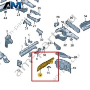 Накладка для лонжерона Volkswagen id3 2020-2024 1EA804147