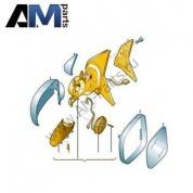 Механизм зеркала с электроприводом и обогревом и складыванием левый Transporter T5 (черный) 7H1857507R9B9