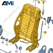 Каркас спинки сиденья Volkswagen AMAROK 2013-2016 2H0881045B