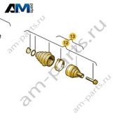 Наружный ШРУС с монтажными деталями Audi Q7 (4M) 2016-2024 4M0598099A