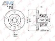 Ступица передняя/задняя в сборе LYNX для Transporter WH-1165