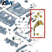 Внутренняя часть колесной арки Volkswagen Jetta VII 2020-2024 17A809851
