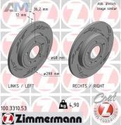 Задние тормозные диски ZIMMERMANN 100.3310.53 на Audi A4 (B7) 2005-2009