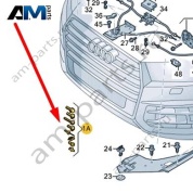Комплект крепежа для капота Audi Q7 (4M) 2016-2024 4M0098615