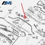 Заглушка буксировочной проушины заднего бампера A2578856500 Mercedes CLS C257