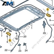 Электродвод сдвижного люка Volkswagen Passat (B8) 2015-2024 3G5877795