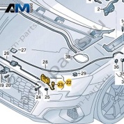 Замок капота 8YG823509 для Audi A3 (8Y) 2020-2026