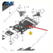 Защита днища передняя Porsche Macan (2014-2018) 95B863821B