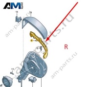 Фонарь зеркала справа 3G0949102A для Volkswagen Golf 8 2019-2026