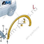 Расширитель задней левой колесной арки VAG 3CC8538179B9 Volkswagen 2021-2026
