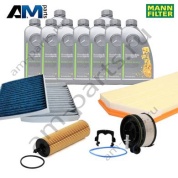 Комплект фильтров MANN с маслом 5W30 229.52 для ТО-2 Mercedes S350d/400d