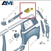 Панель крепления заднего фонаря Volkswagen id-Buzz 2023-2024 1T3813318