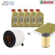 Комплект неоригинальных фильтров и моторное масло LL3 5W30 504/507 для ТО-1/3 Audi A4 (B9) рестайлинг 30TDI (2.0TDI)