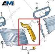 Накладка заднего фонаря Volkswagen T-Roc 2018-2024 2GA945427A