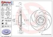 Передние тормозные диски (09.E137.11) BREMBO на Mercedes GLE-Coupe C167 350d/350de/400d/450