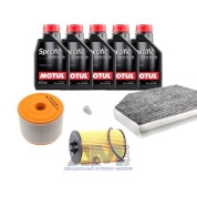 Комплект для ТО-1/3 для Audi A6 C7 2.0TDI (2015-2018) с маслом Motul 5W30