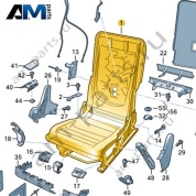 Каркас сиденья и спинки Volkswagen id-Buzz 2023-2024 1N3885064E