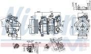 Компрессор кондиционера NISSENS (890602) Audi A4 (B8) 2012-2014 1.8/2.0TSI