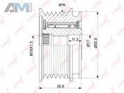 Шкив поликлинового ремня PA1037 (LYNXauto) для автомобилей VAG аналог 06B903119D