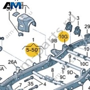 Опорный кронштейн Volkswagen AMAROK 2013-2016 2H5803888