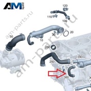 Шланг охлаждения для Mercedes X253 GLC300 (М264 D18) A2642001000