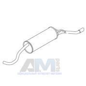 Задняя часть глушителя Volkswagen Polo 1.6SRE CWVA/CWVB 6RU253609AG