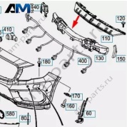 Наполнитель переднего бампера A1568850437 Mercedes GLA X156