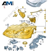 Светодиодная левая фара 5HG941005 на Volkswagen Golf 8 2019-2026