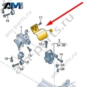 Щиток для резинометаллической опоры Audi Q7 (4M) 2016-2024 4M0199388
