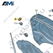 Упор капота L=R 4B0823481 на Audi A3 (8Y) 2020-2026