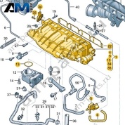 Впускной коллектор с изменяемой геометрией VAG 06J133201BE