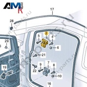 Петля задней правой двери верхняя 5H0833402A для Volkswagen Golf 8 2019-2026