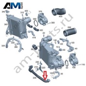 Обратный патрубок интеркулераслева для Mercedes W465 AMG G63 (M177) A1772032600