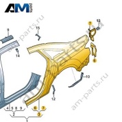 Отрезная деталь - каркас боковины Audi A8 (D5) 2018-2024 4N0809838K