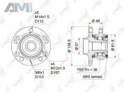 Ступица передняя в сборе LYNX для Yeti 2009-2018 WH-1181