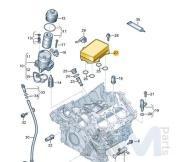 Масляный радиатор на Audi A6 (C8) 3.0TFSI 06M117015M