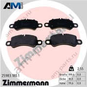 Передние тормозные колодки (ZIMMERMANN) 25983.180.1 для Porsche Boxster 2016-2025 IV 718 (812)
