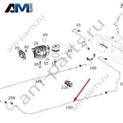 Обратная топливная магистраль (промежуточная) A2534760401 Mercedes GLC X253