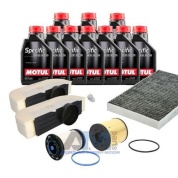 Набор фильтров на ТО-2/4 Ауди Q7 45 TDI/3.0TDI 249 л.с масло Motul 5W30
