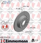 Задние тормозные диски ZIMMERMANN 600.3241.20  Skoda Karoq (2017-2025)