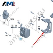 Суппорт задний правый (кронштейн) A1674236400 для Mercedes G-class W463