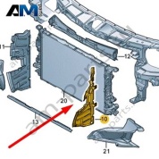 Воздуховод Audi A6 (C7) 2015-2018 4G0121284AQ