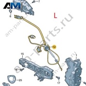 Трос замка передней левой двери 5HG972295B для Volkswagen Golf 8 2019-2026