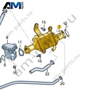 Радиатор рециркуляции ОГ VAG 059131508BP