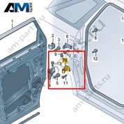 Половина петли двери (нижняя часть) Volkswagen id-Buzz 2023-2024 1T3831004
