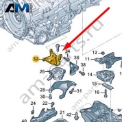 Опорный кронштейн КП Audi Q7 (4M) 2016-2024 4M0399114B