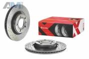 Передние перфорированные тормозные диски BREMBO 09.7196.1X Audi A4 (B7) 2005-2009