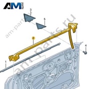 Уплотнитель паза стекла Audi A7 (4K) 2019-2024 4K8837480B