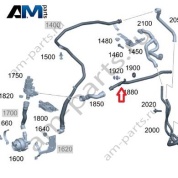 Обратная магистраль отопителя Mercedes W223 AMG S63 (M177) A2238302303